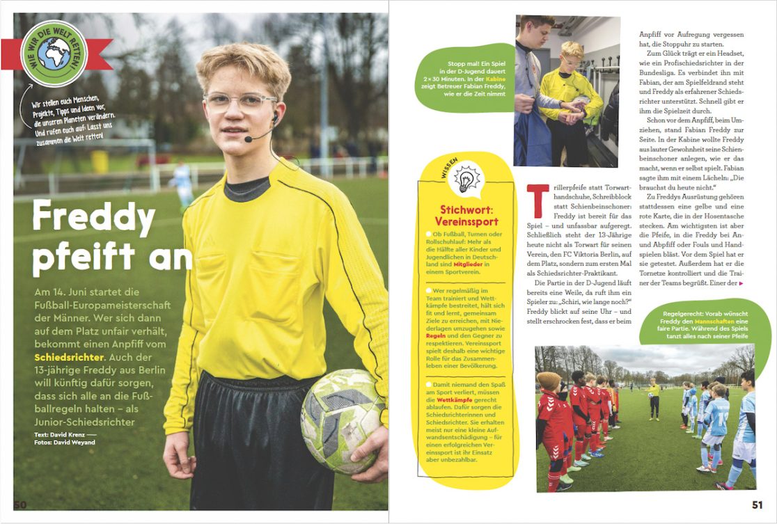 Auszug Geolino-Heft 07/2024, Schiedsrichter